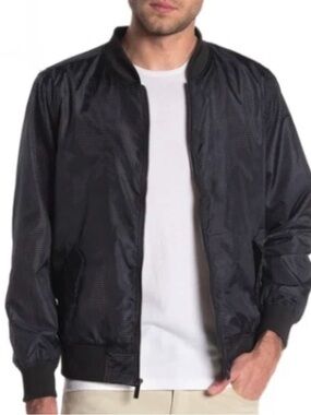 Sovereign Code Black Men's Perforated Bomber Jacket